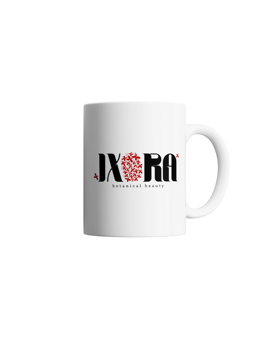 IXORA WHITE GLOSSY MUG