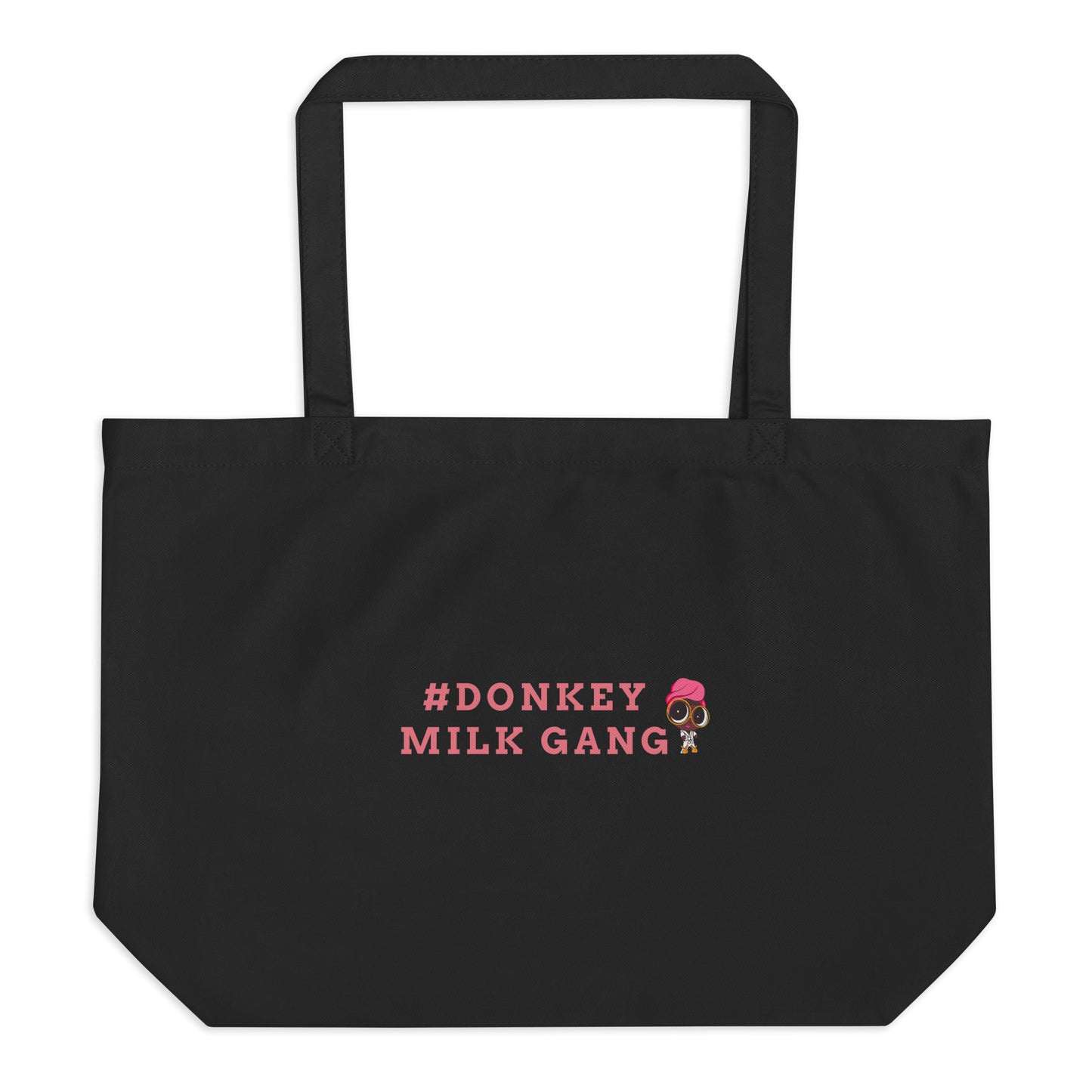 "DONKEY MILK GANG" LARGE ORGANIC TOTE BAG