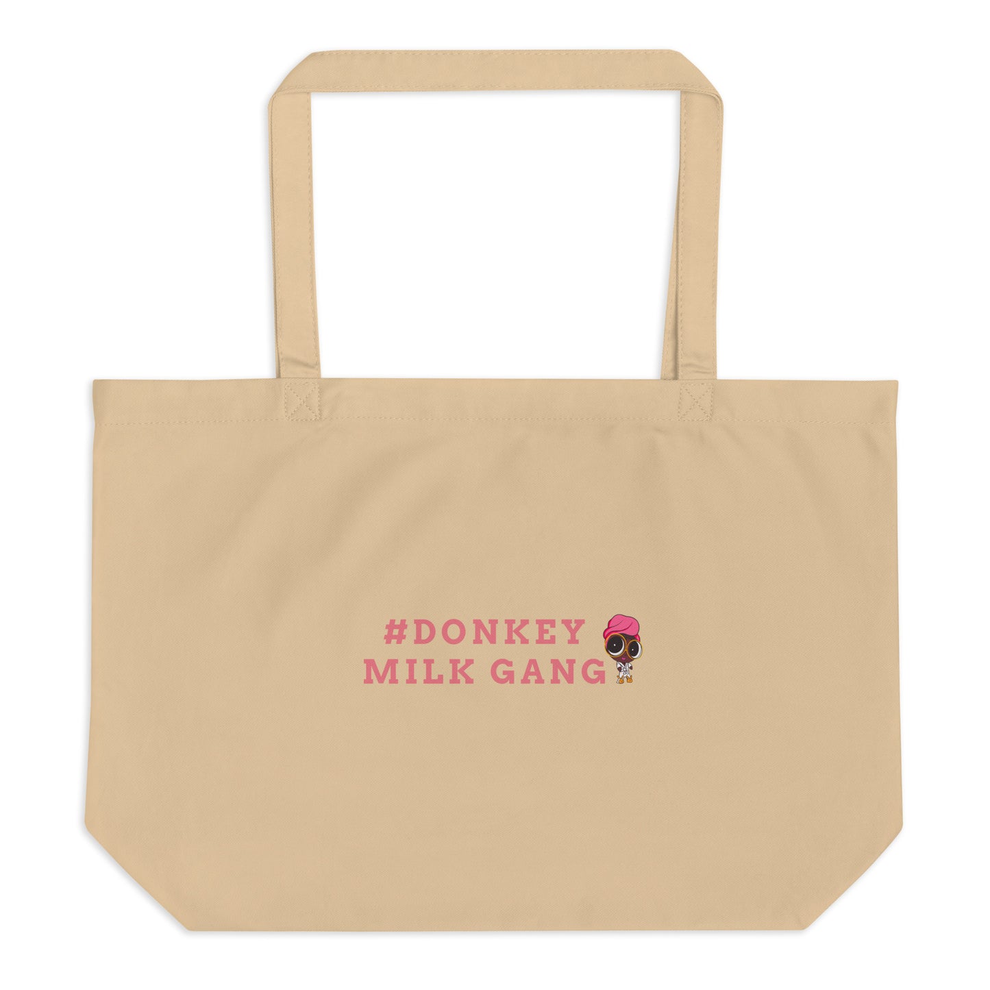 "DONKEY MILK GANG" LARGE ORGANIC TOTE BAG