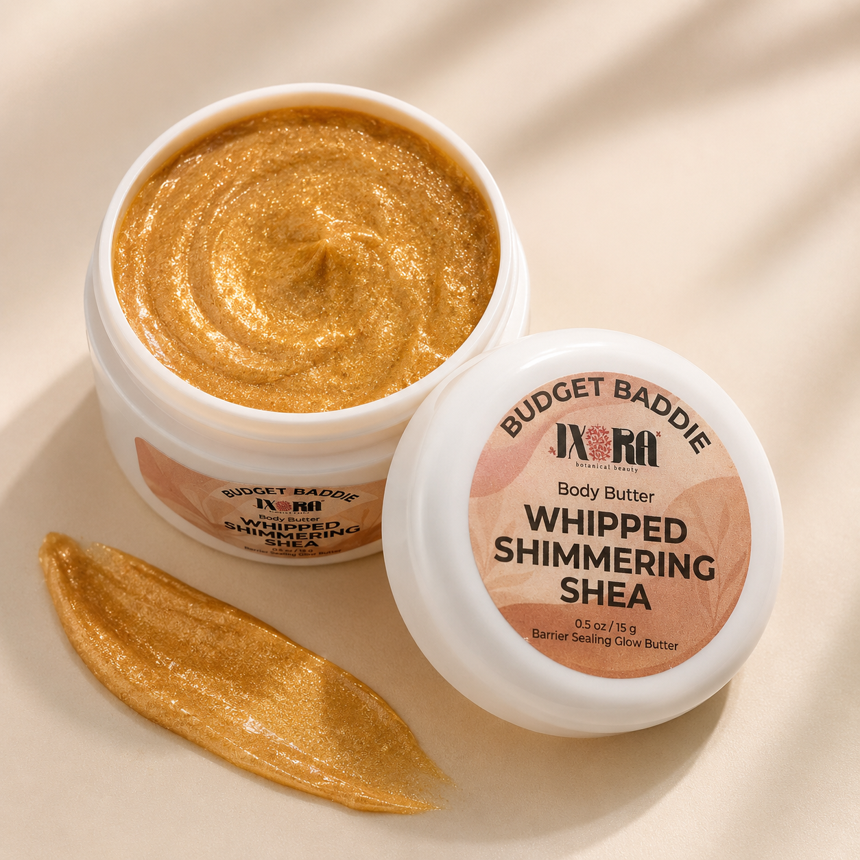 Whipped Shimmering Shea Butter — Nilotica Shea Body Butter with Natural Mica Glow