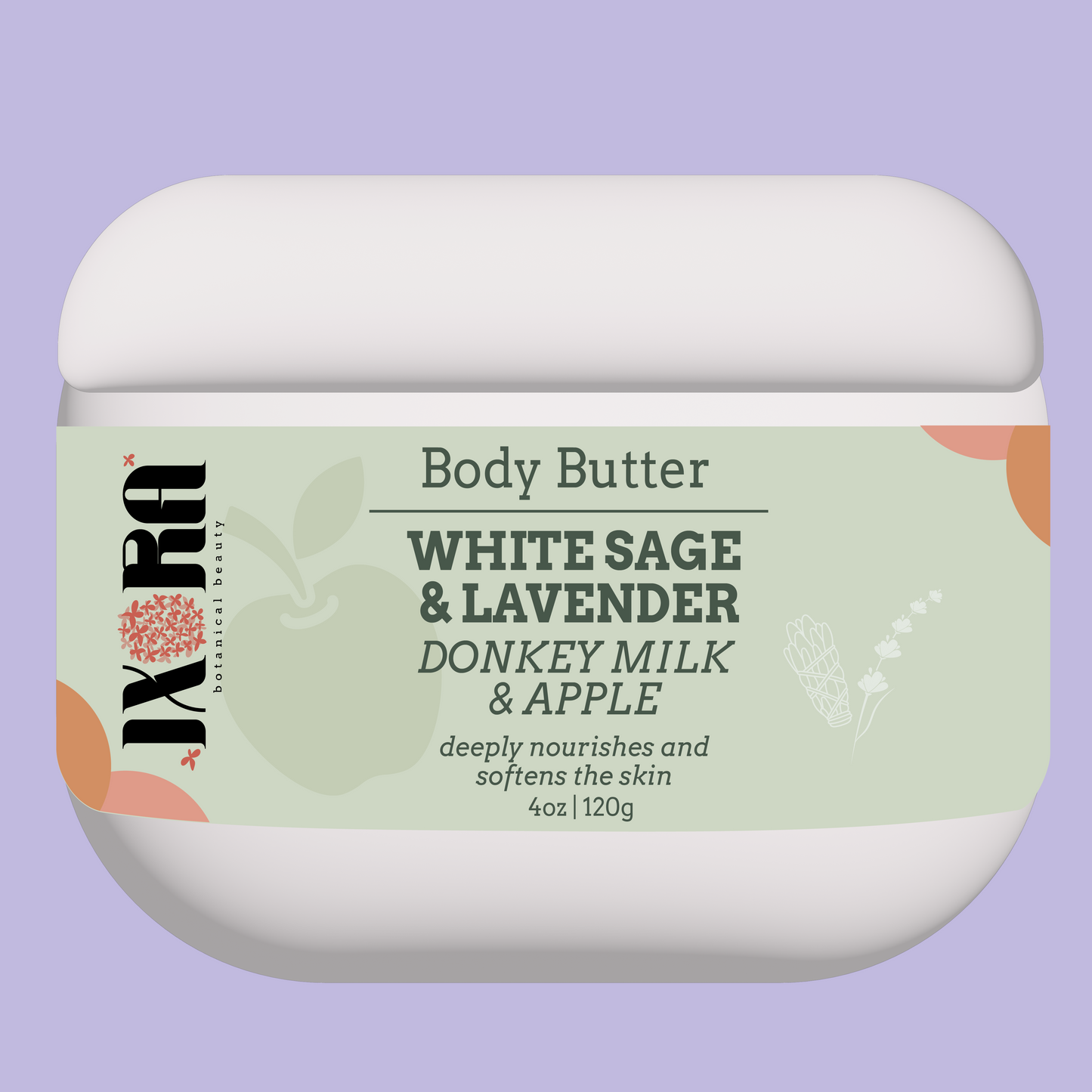 White Sage & Lavender Donkey Milk & Apple Body Butter